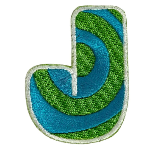 KAGS KG0182 Personalise Me J 5cm Embroidered Hybrid Patch