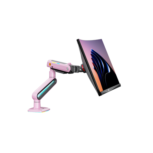 Northbayou J6 Gaming Monitor Arm Pink with RGB