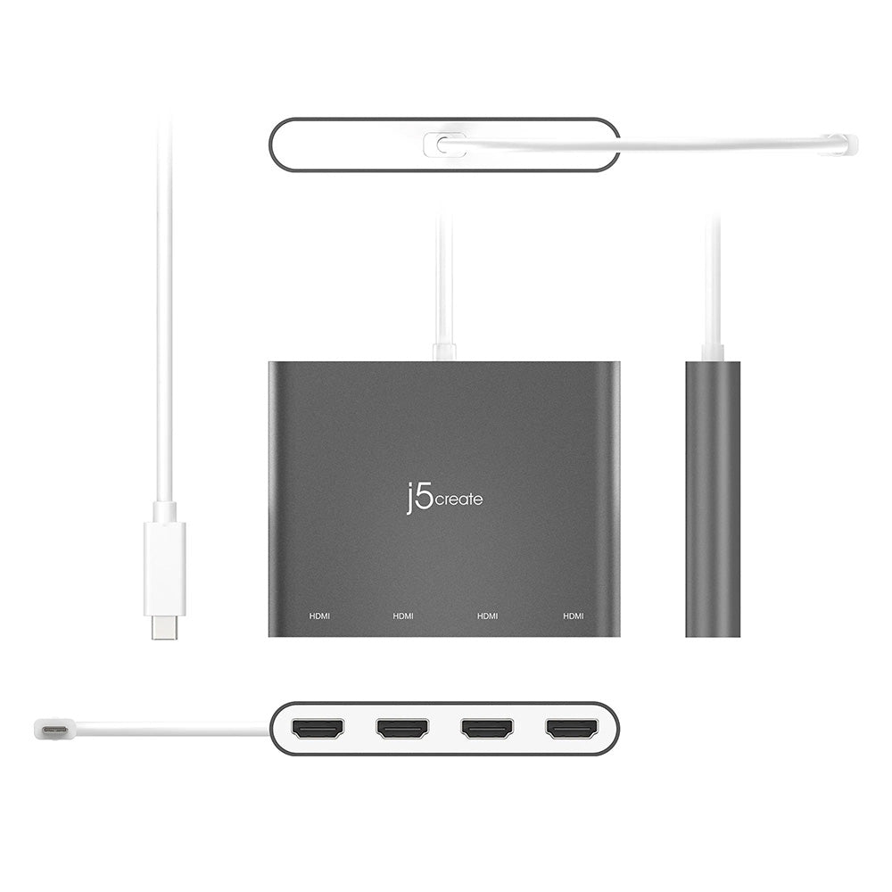 J5Create JCA366 USB-C to 4-Port HDMI Multi-Monitor Adapter