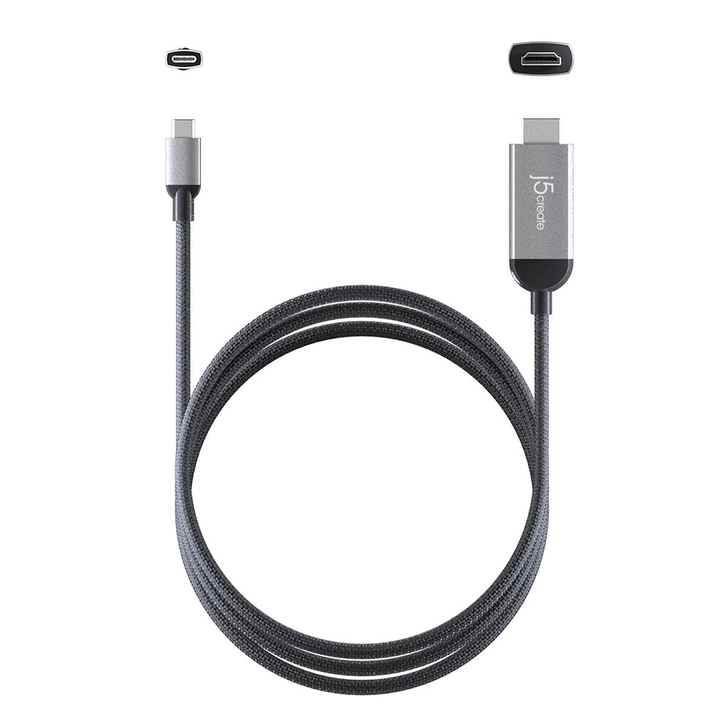 J5Create JCC156G USB-C to 4K240Hz HDMI Cable with PD Charging Port