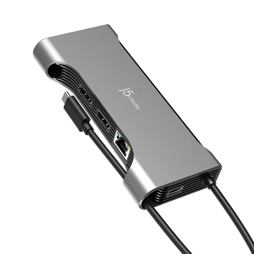 J5Create JCD367 Flexible Ports USB-C Dual 4K60 HDMI Hub-Pro 12-in-1