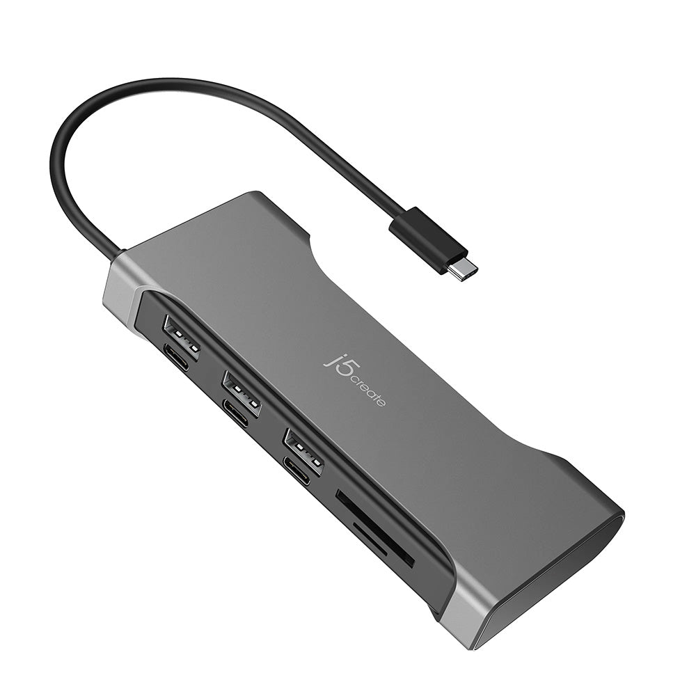 J5Create JCD367 Flexible Ports USB-C Dual 4K60 HDMI Hub-Pro 12-in-1