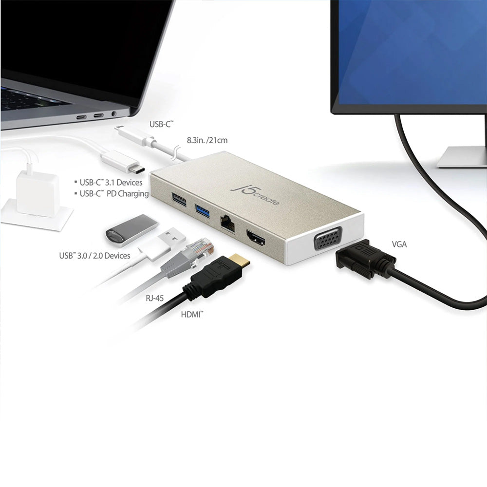 J5Create JCD376 Type-C Fully Functional Mini Dock