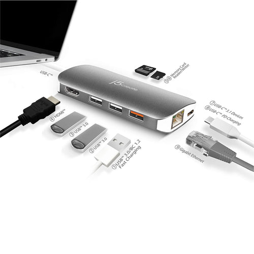 J5Create JCD383 USB 3.1 Type-C Multi Adapter
