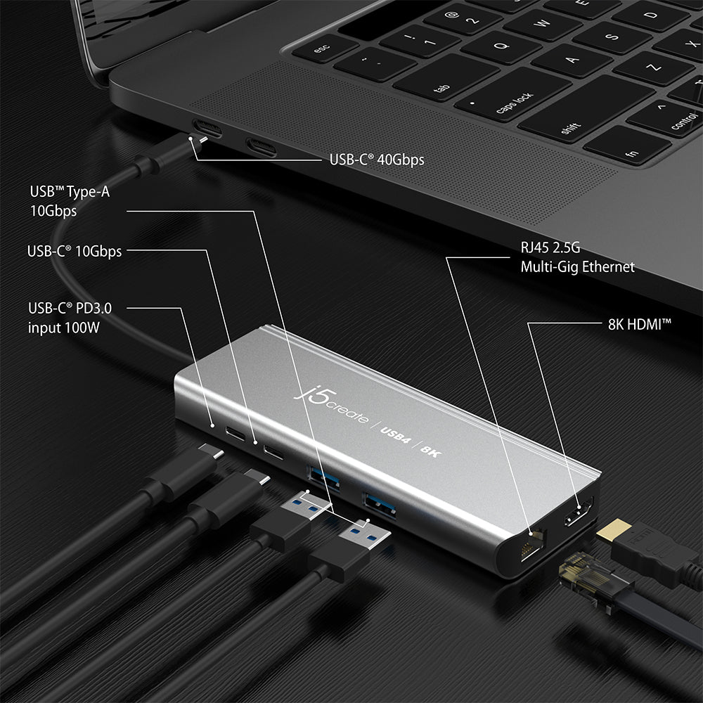 J5Create JCD403 USB4 8K Multi-Port Hub