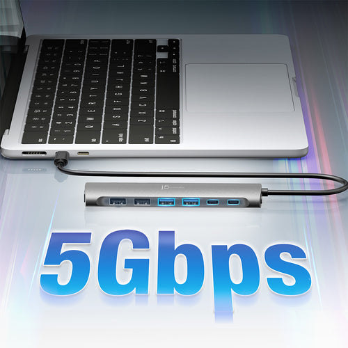 J5Create JCH3007 USB-C 7-Port HUB 5A2C