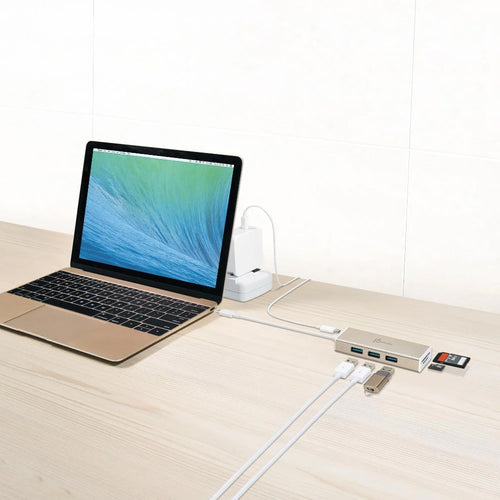 J5Create JCH347 USB-C 3.1 3-Port USB 3.0 Hub/Card Reader