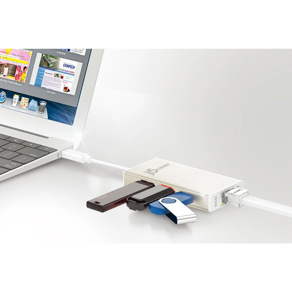J5Create JCH471 USB-C Multi Adapter Gigabit Ethernet & Hub