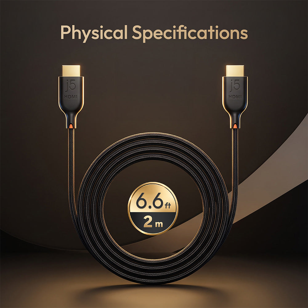 J5Create JDC50L20 HDMI 2.0 4K60 Nylon Braided Cable 2M