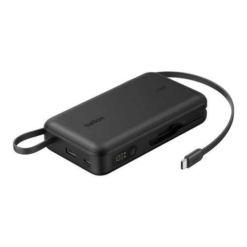 Belkin BPB036qcBK UltraCharge Power Bank 20K with Integrated Cable and Display - Black