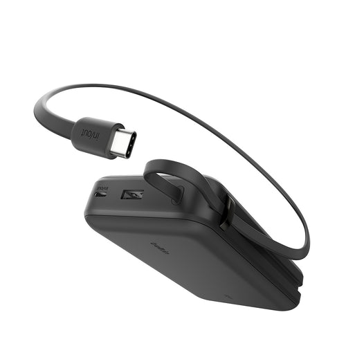 Belkin BPB036qcBK UltraCharge Power Bank 20K with Integrated Cable and Display - Black