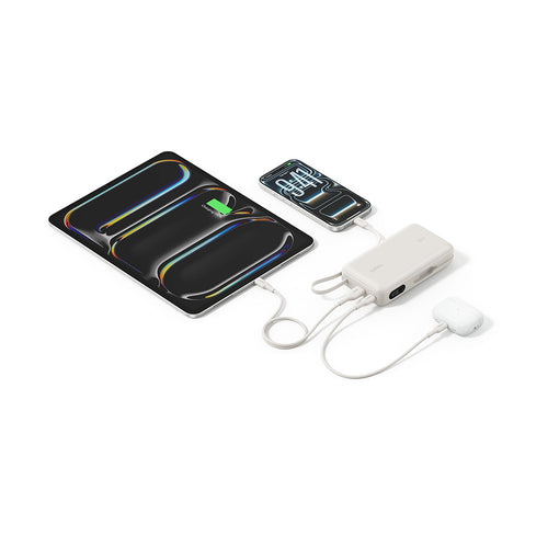 Belkin BPB036qcSA UltraCharge Power Bank 20K with Integrated Cable and Display - Sand