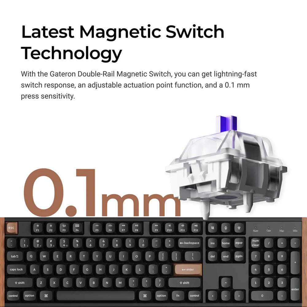 Keychron K10 HE Wireless Magnetic Switch Custom Keyboard (K10H-J1 Black)