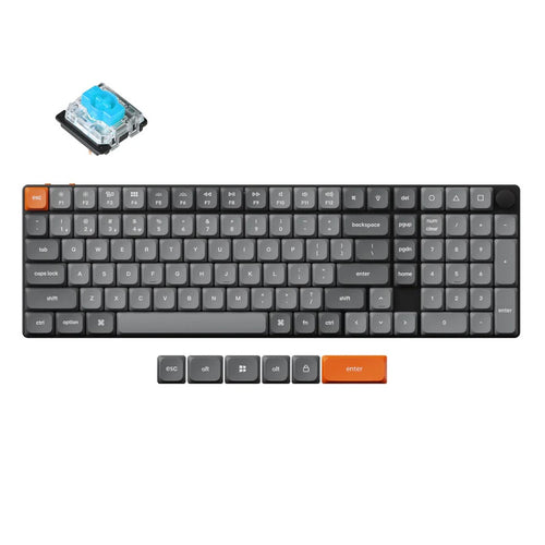 Keychron K17 Max (K17M-H2) Wireless Mechanical Keyboard Blue Switch