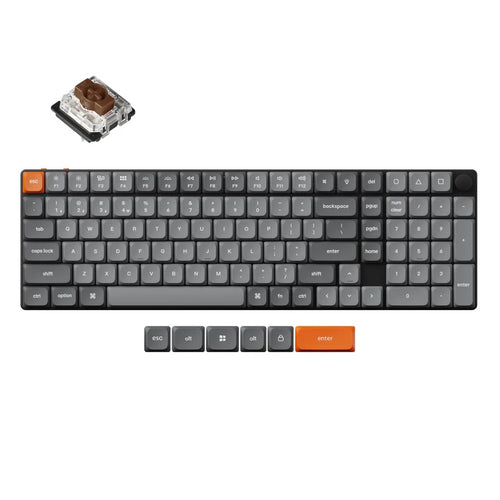 Keychron K17 Max (K17M-H3) Wireless Mechanical Keyboard Brown Switch