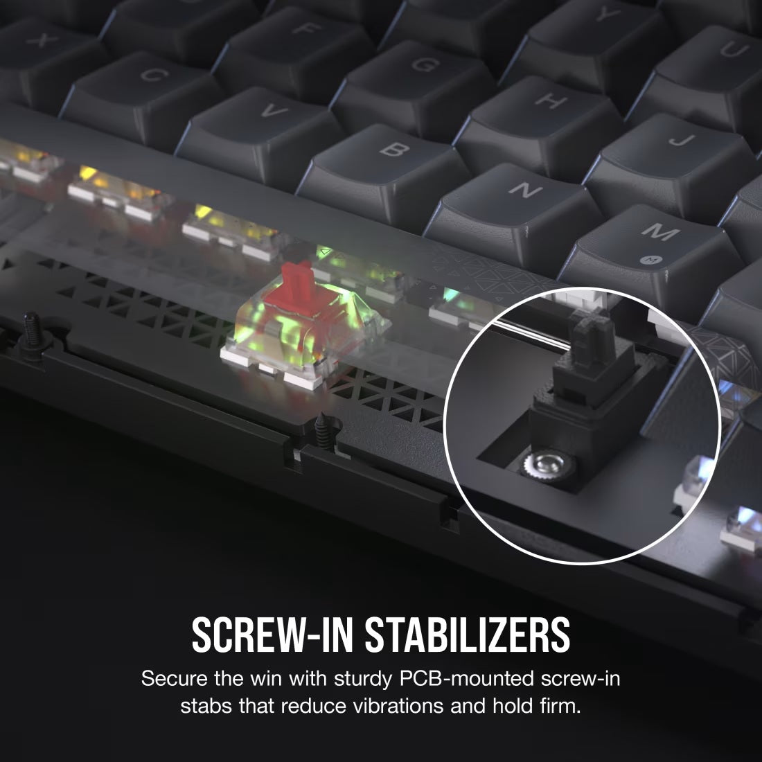 Corsair K65 Plus Wireless Keyboard 75% RGB - Midnight Grey