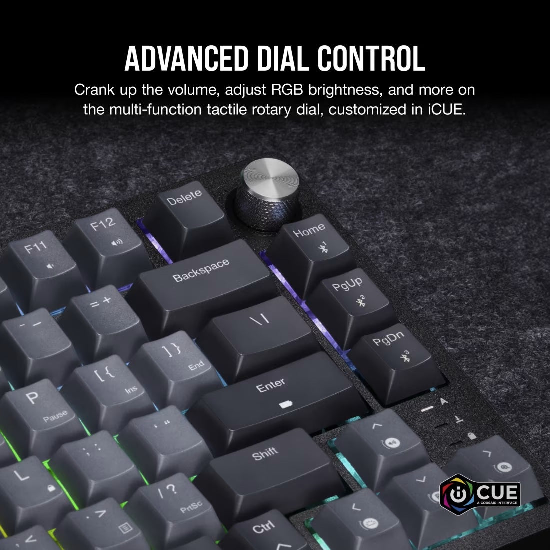 Corsair K65 Plus Wireless Keyboard 75% RGB - Midnight Grey