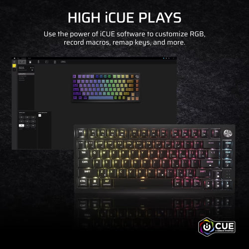 Corsair K65 Plus Wireless Keyboard 75% RGB - Tactile