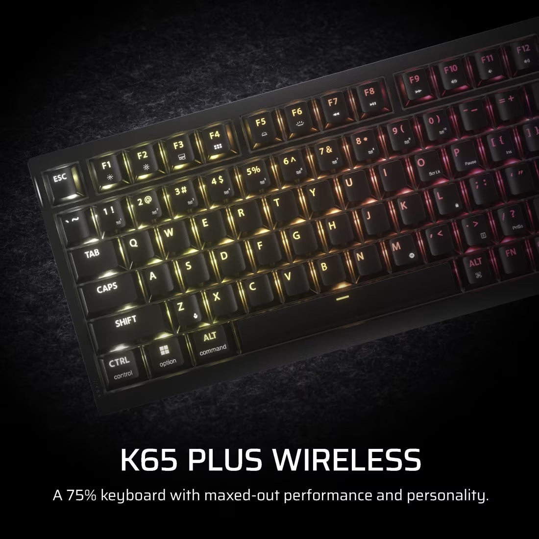 Corsair K65 Plus Wireless Keyboard 75% RGB - Tactile