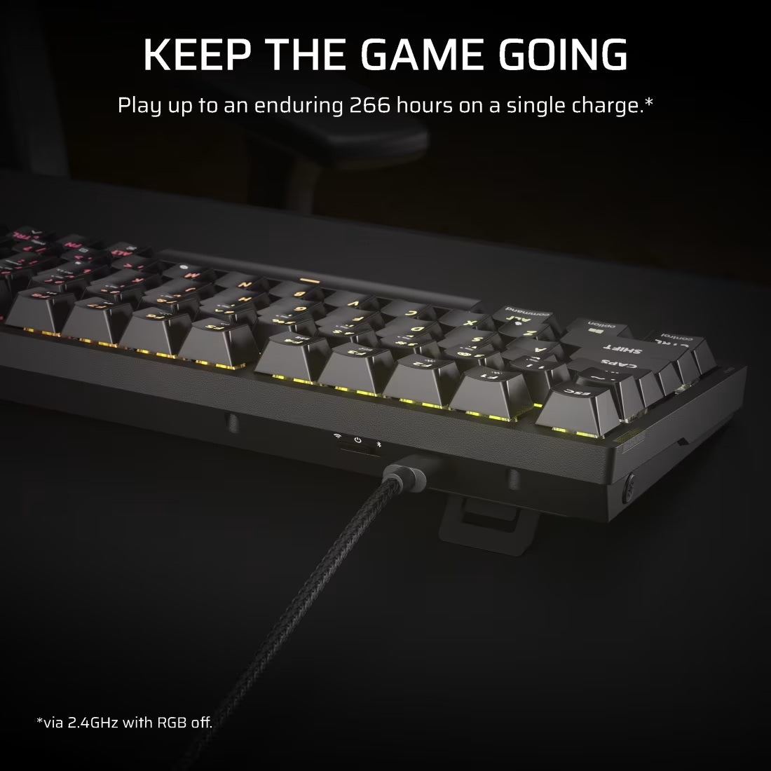 Corsair K65 Plus Wireless Keyboard 75% RGB - Tactile