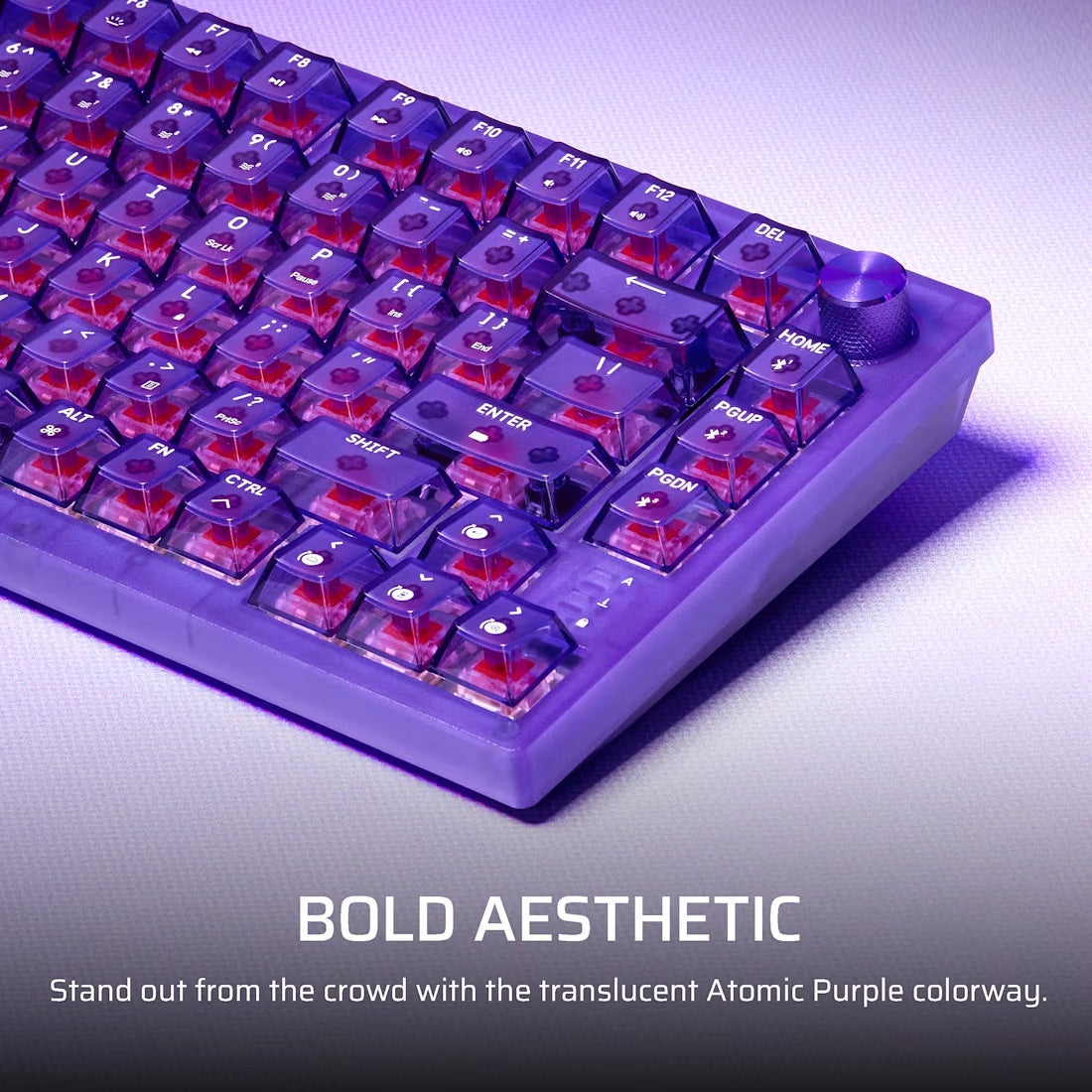Corsair K65 Plus Wireless Keyboard 75% RGB - Atomic Purple