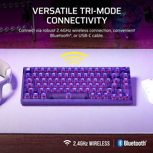 Corsair K65 Plus Wireless Keyboard 75% RGB - Atomic Purple