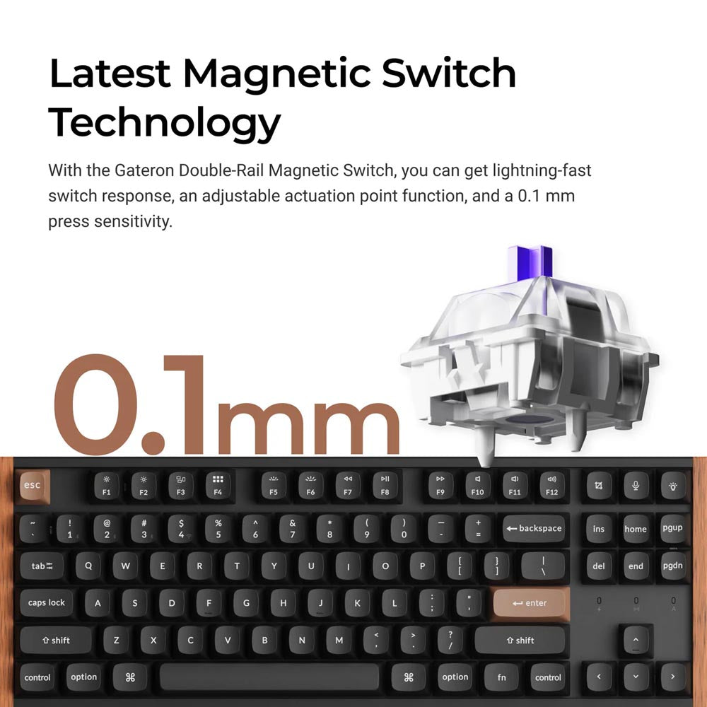 Keychron K8 HE (K8H-F1) Wireless Magnetic Switch Custom Keyboard (Special Edition Black)