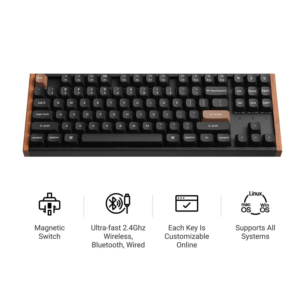 Keychron K8 HE (K8H-J1) Wireless Magnetic Switch Custom Keyboard (Black)