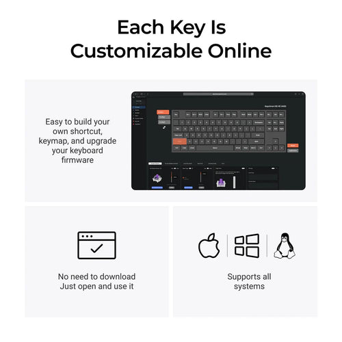 Keychron K8 HE (K8H-J1) Wireless Magnetic Switch Custom Keyboard (Black)