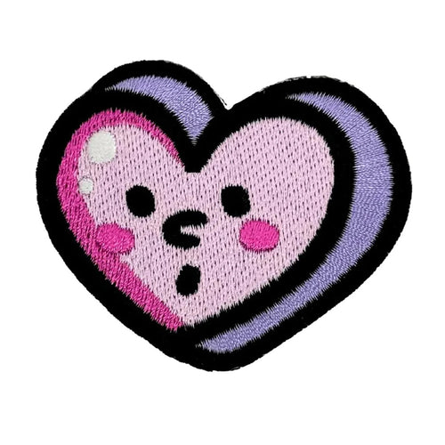 KAGS KG0748 Personalise Me Heart 5cm Embroidered Hybrid Patch