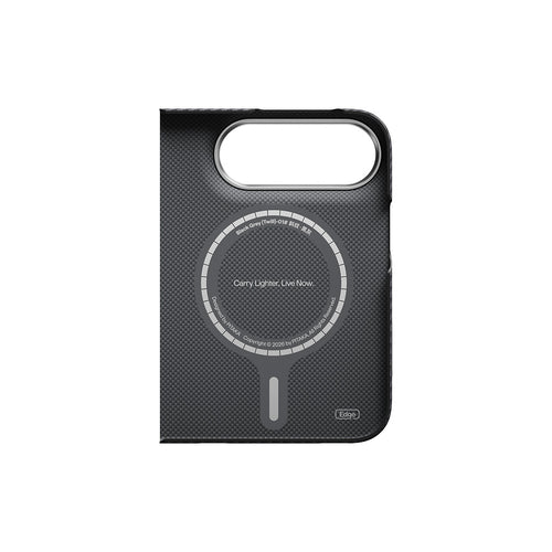 PITAKA PT-KI1801FS Edge Case (Back Cover with Axis + Front Cover) for iPhone Duo - Black/Grey