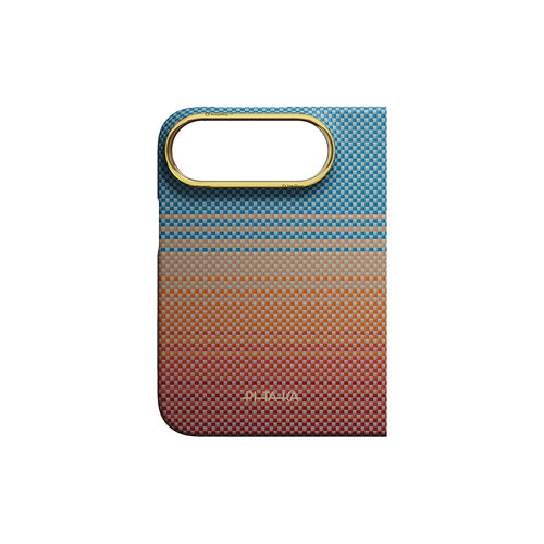 PITAKA PT-KI1802FS Edge Case (Back Cover with Axis + Front Cover) for iPhone Duo - California Dream