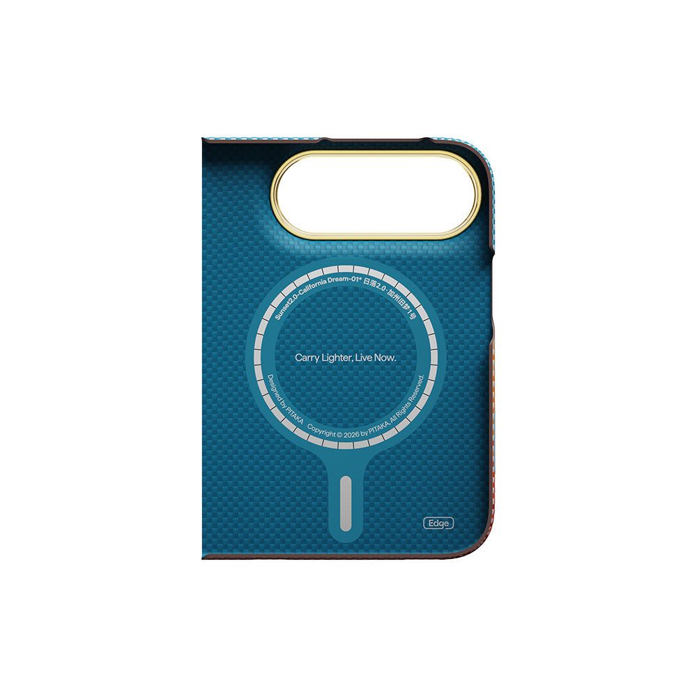 PITAKA PT-KI1802FS Edge Case (Back Cover with Axis + Front Cover) for iPhone Duo - California Dream