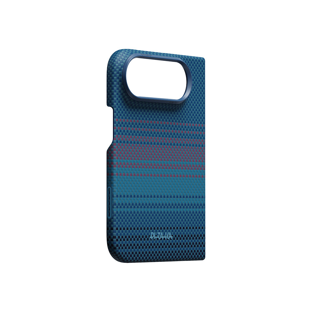 PITAKA PT-KI1803FS Edge Case (Back Cover with Axis + Front Cover) for iPhone Duo - Night Midnight