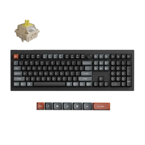 Keychron V6 Ultra 8K (V6U-D4) Wireless Custom Mechanical Keyboard (Banana Switch)