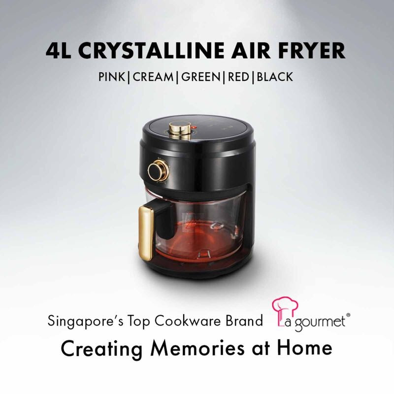 La Gourmet LGELAF410757 4L Glass Air Fryer Imperial Red