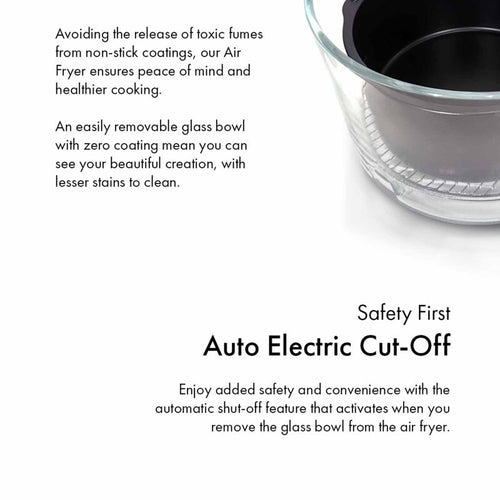 La Gourmet LGELAF410740 4L Glass Air Fryer Onxy Black