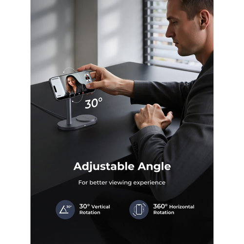 Aukey MagFusion LC-MC213 2X 2-in-1 Qi2.2 Fast Wireless Charging Station