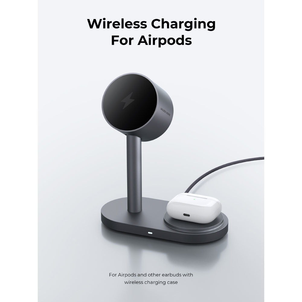 Aukey MagFusion LC-MC213 2X 2-in-1 Qi2.2 Fast Wireless Charging Station