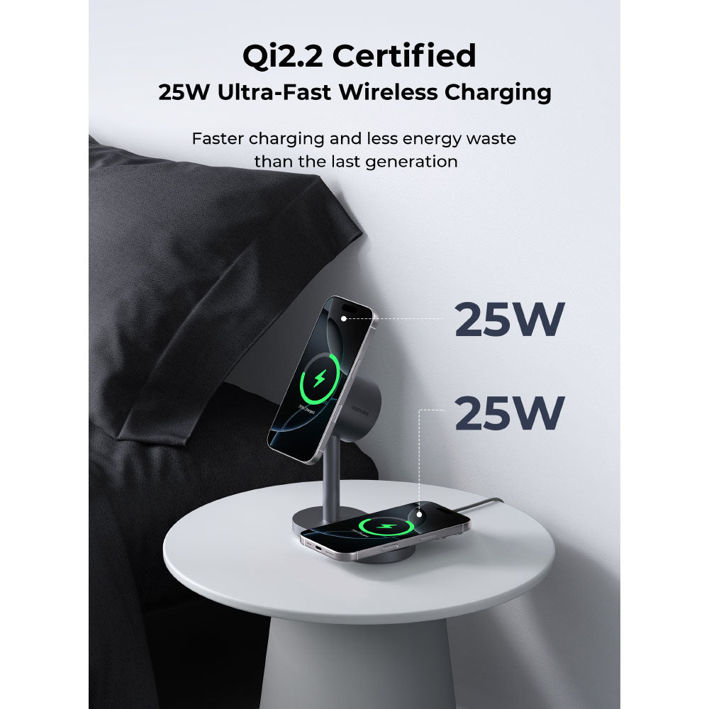 Aukey MagFusion LC-MC213 2X 2-in-1 Qi2.2 Fast Wireless Charging Station