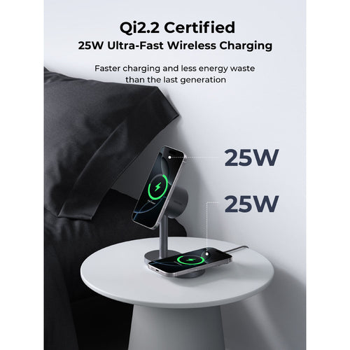 Aukey MagFusion LC-MC213 2X 2-in-1 Qi2.2 Fast Wireless Charging Station