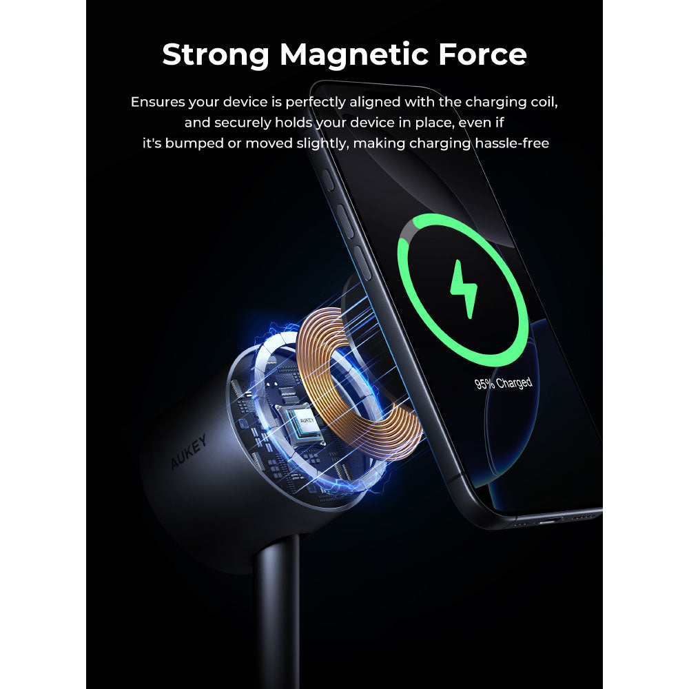 Aukey MagFusion LC-MC213 2X 2-in-1 Qi2.2 Fast Wireless Charging Station