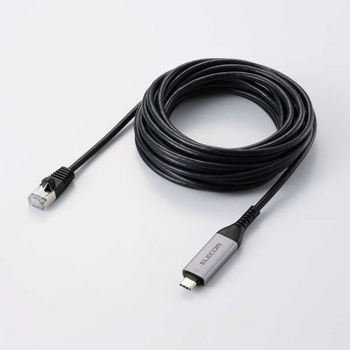 Elecom LD-CL1G50BK USB-C to LAN Cable CAT6 1 Gbps (5M)