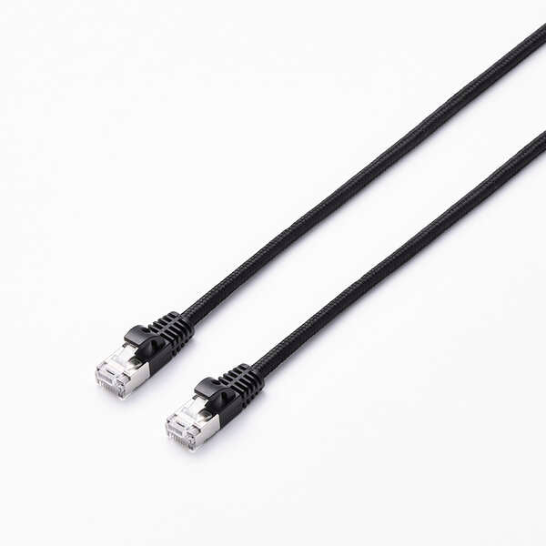 Elecom LD-TWSM/BK30 Cat 7 LAN Cable Mesh 3M Black