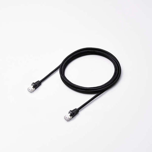 Elecom LD-TWSM/BK20 Cat 7 LAN Cable Mesh 2M Black