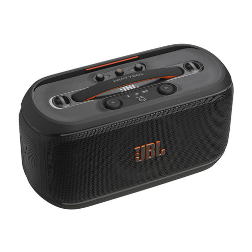 JBL Partybox On-The-Go 2 Plus Party Speaker with Microphones (Black)