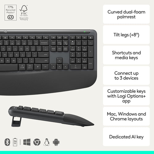 Logitech MK880 Signature CP Wireless Combo Graphite/4