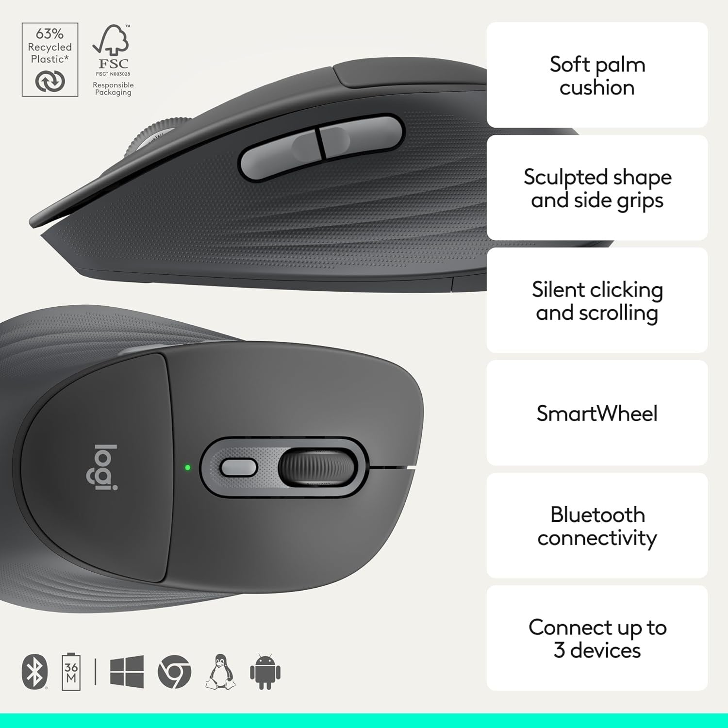 Logitech MK880 Signature CP Wireless Combo Graphite/4