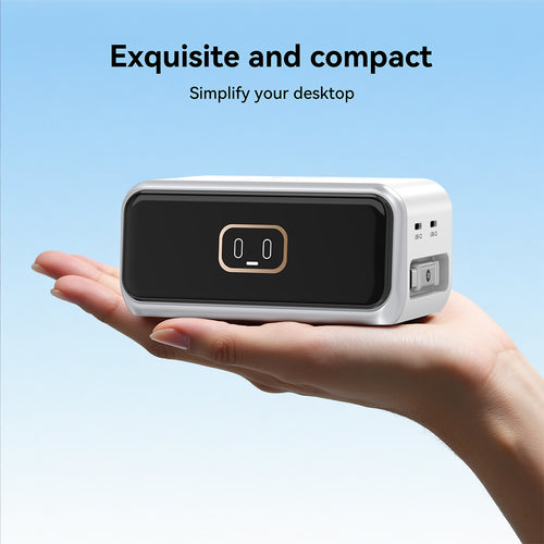 Mazer M-Ai-D200-V7 Ai PrestigeGaN PD200W with Retractable Cable Desktop Charger - Silver