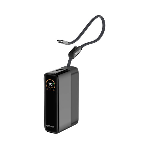 Mazer M-Ai-PC130L20-V7 PowerCharge PD 130W 20,000mAh with Built-in C Cable - Black